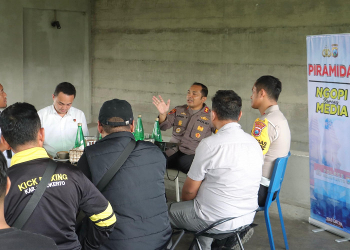 Perkuat Sinergi Pers, Kapolres Mojokerto Gelar Piramida Ngopi Bareng Wartawan 