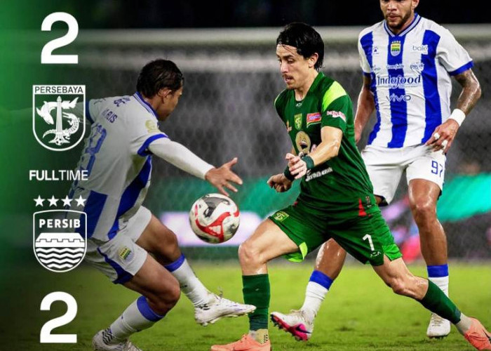 Persebaya vs Persib Bandung Berakhir 2-2, Gol Francisco Rivera Selamatkan Bajul Ijo di GBT 