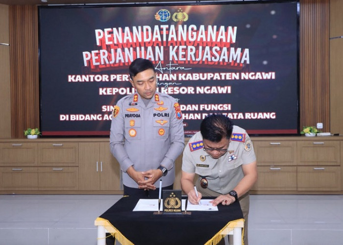 Polres Ngawi dan Kantor Pertanahan Perkuat Sinergi Wujudkan Kepastian Hukum Bidang Pertanahan