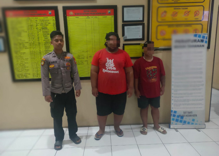 Polsek Kediri Kota Amankan Dua Warga Kemasan, Kasus Pengeroyokan di Pentas Seni