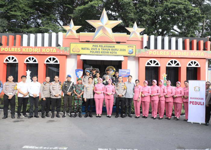 Tinjau Pos Pengamanan, Kapolres Kediri Kota AKBP Anggi Pastikan Sinergi Lintas Sektoral dan Kesiapan Personel