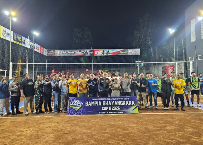 Buka Turnamen Bola Voli Bampia Bhayangkara Cup 2, Kapolres Blitar Pesan Jaga Sportivitas