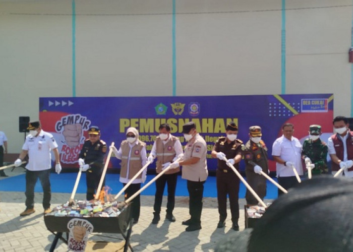 Bea Cukai Sidoarjo Musnahkan Rokok Ilegal Senilai Rp 13,05 Miliar