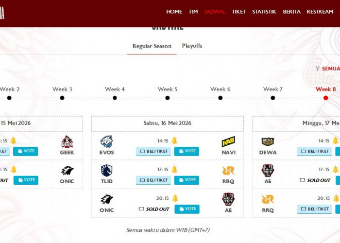 Jadwal MPL ID Season 17 Week 8:, Duel Penentuan Tiket Playoffs dan Rebutan Tahta Upper Bracket