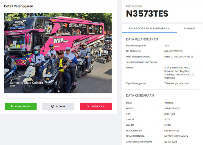 Satlantas Polrestabes Surabaya Tindak 136 Pelanggar May Day 2024, Kasatlantas: Kami Sudah Sosialisasi 