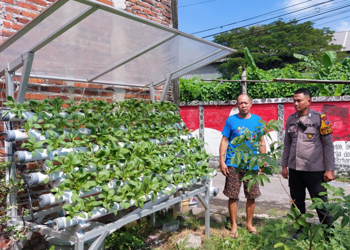 Polisi Ajak Warga Bligo Candi Lestarikan Tanaman Hidroponik Perkuat Ketahanan Pangan