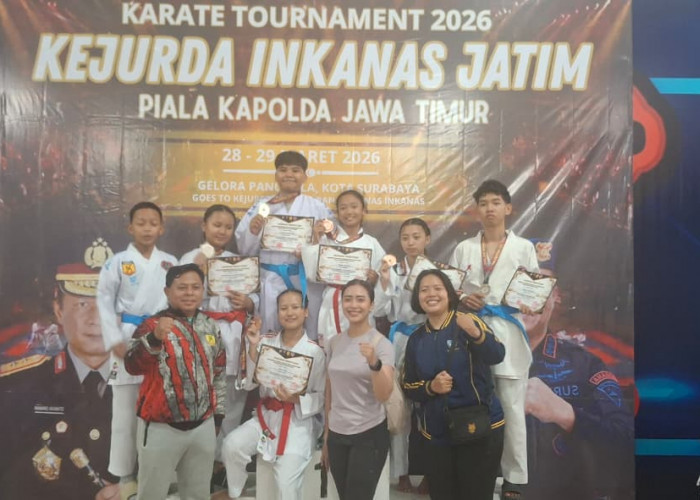 Kontingen Inkanas Binaan Polres Pasuruan Borong 6 Medali dalam Kejuaraan Karate Kapolda Jatim Cup 2026