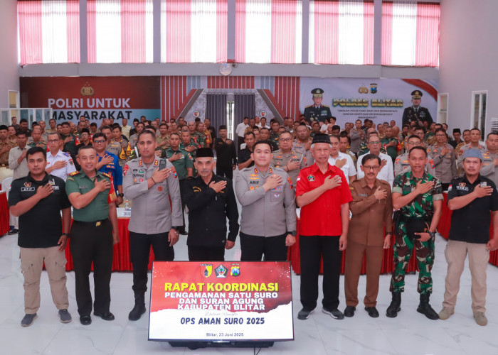 Wujudkan Kamtibmas Kondusif, Kapolres Blitar Pimpin Rapat Pengamanan Satu Suro dan Suran Agung 2025