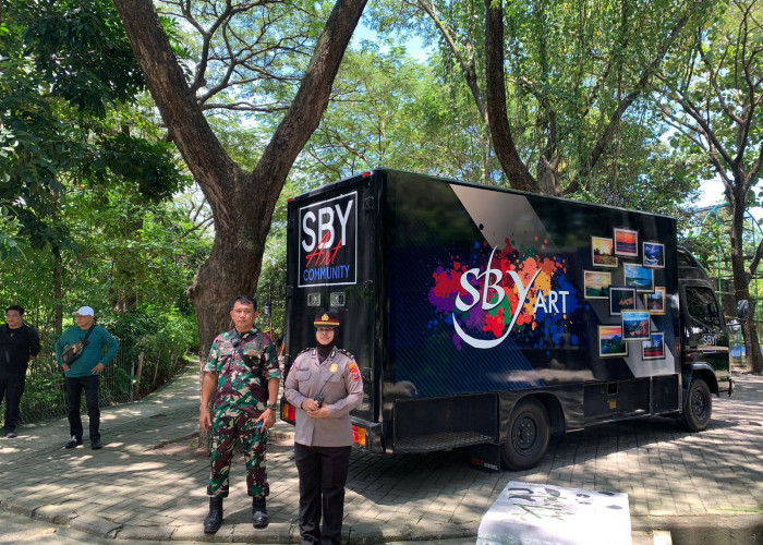 Ada SBY Melukis, Polsek Rungkut Perketat Pengamanan dan Sterilisasi Kebun Bibit Wonorejo