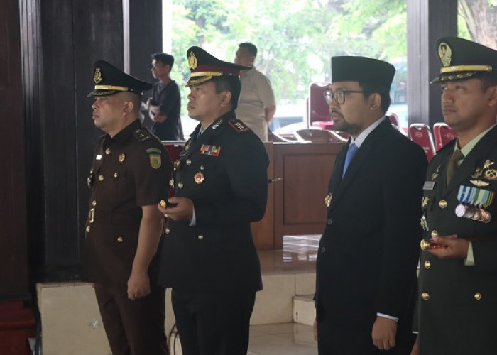 Kapolres Nganjuk Hadiri Upacara Hari Sumpah Pemuda Ke-97 Bersama Forkopimda