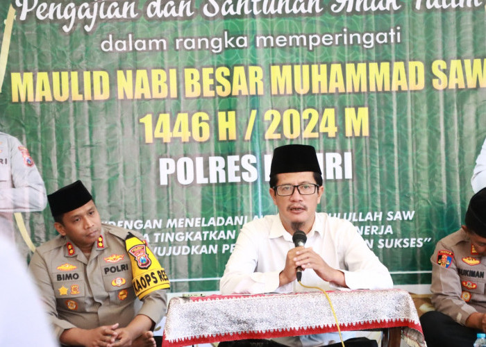 Peringati Maulid Nabi Muhammad SAW, Polres Kediri Gelar Doa Bersama dan Santunan Anak Yatim