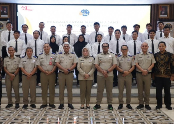 Percepat Pendaftaran Tanah, Kanwil BPN Jatim Lantik 22 Surveyor Berlisensi