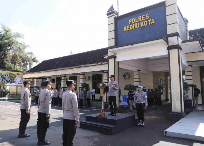 Kapolres Kediri Kota Kukuhkan Pamapta: Kehadiran Polisi Harus Dirasakan Masyarakat