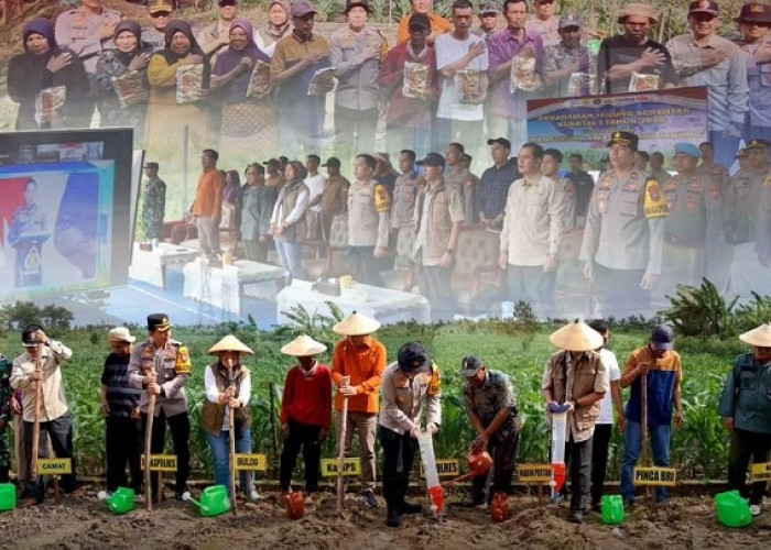 Kapolres Bojonegoro Ikuti Tanam Raya Jagung Serentak Kuartal I 2026 di Dander