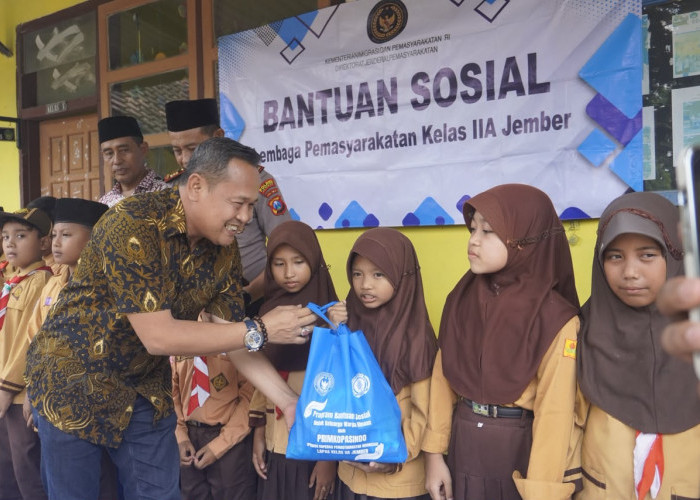 Wujud Nyata Program Akselerasi Kementerian, Lapas Jember Salurkan 35 Paket Sembako ke Anak Yatim