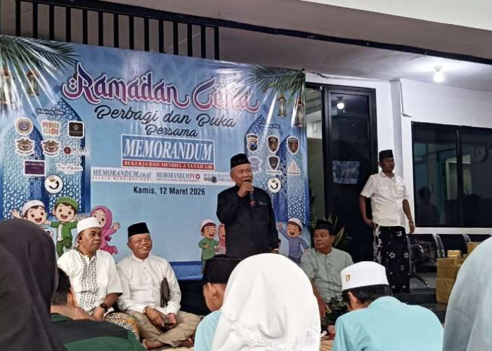 Bukber Anak Yatim di Memorandum Dimeriahkan Pesulap dan Pembagian Hadiah