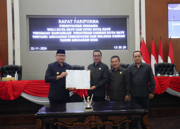 Pemkot Bersama DPRD Kota Batu Sepakati Raperda APBD Tahun 2025, Fokus Pembangunan Berkelanjutan