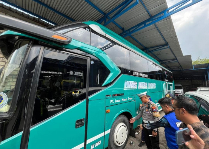 Satlantas Polres Bojonegoro Gelar Ramp Check Bus Pariwisata, Pastikan Armada Laik Jalan