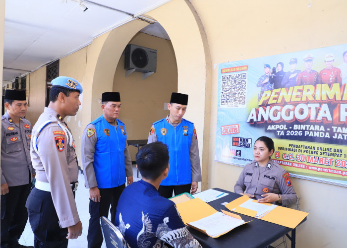 Kapolres Kediri Kota Monitoring Penerimaan Akpol, Bintara, dan Tamtama 2026