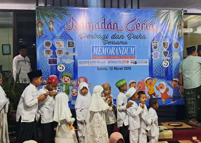 Datang Sejak Sore, Aisyah Antusias Ikuti Buka Puasa Bersama SKH Memorandum