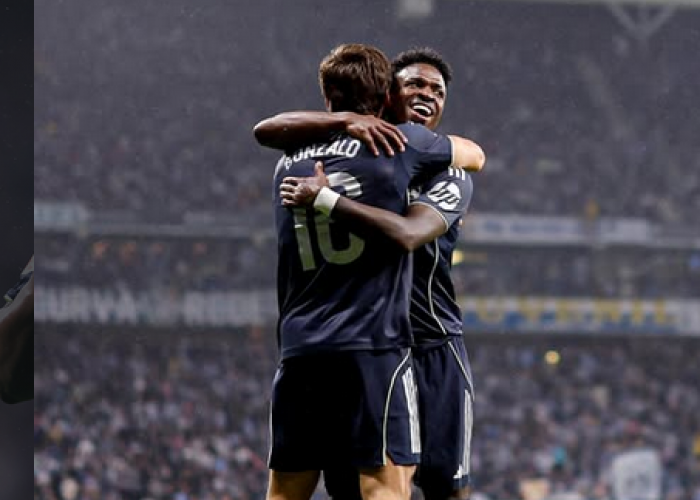 Vinicius Menggila! Brace ke Gawang Espanyol, Madrid Tunda Pesta Juara Barcelona