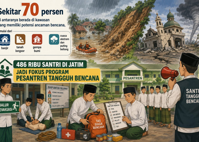 70 Persen Pesantren di Jatim Berada di Wilayah Rawan Bencana, Pemprov Perkuat PESTANA