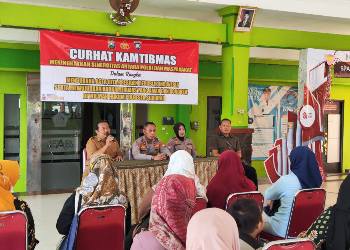 Kasat Binmas Polresta Sidoarjo Ajak Warga Ketajen Peduli Kamtibmas dan Berani Laporkan Kekerasan