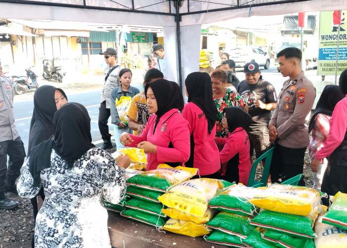 Polresta Banyuwangi dan Bulog Gelar Gerakan Pangan Murah, Salurkan Puluhan Ton Beras