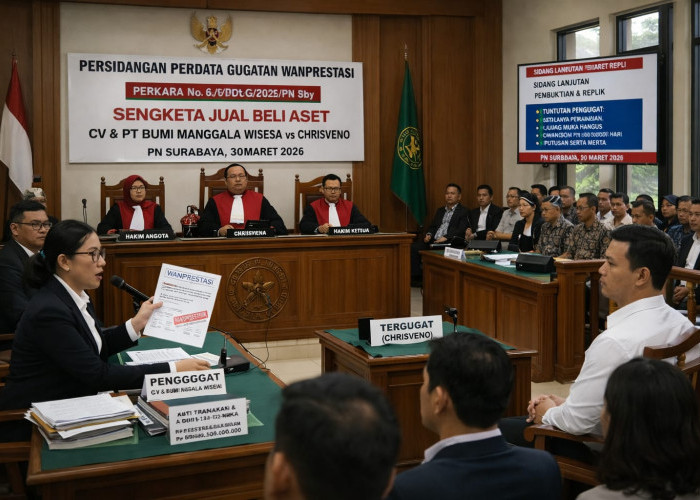 Gugatan Wanprestasi Aset Bumi Manggala Wisesa, PN Surabaya Gelar Sidang Lanjutan Besok