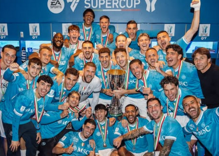 Dua Gol David Neres Antar Napoli Juara Piala Super Italia