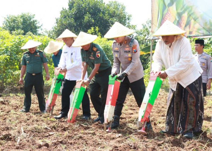 Polres Gresik Tanam Jagung Bersama Santri, Wujud Sinergi Polri Jaga Ketahanan Pangan