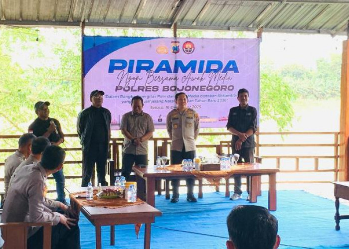 Polres Bojonegoro Gelar Ngopi Bareng Media Perkuat Sinergi Jelang Natal dan Tahun Baru