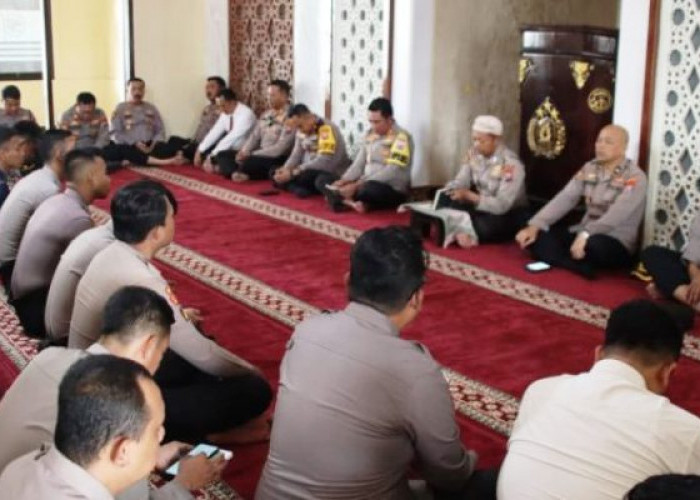 Polres Bangkalan Gelar Pengajian dan Doa Bersama agar Pilkades Serentak Tahap III Aman