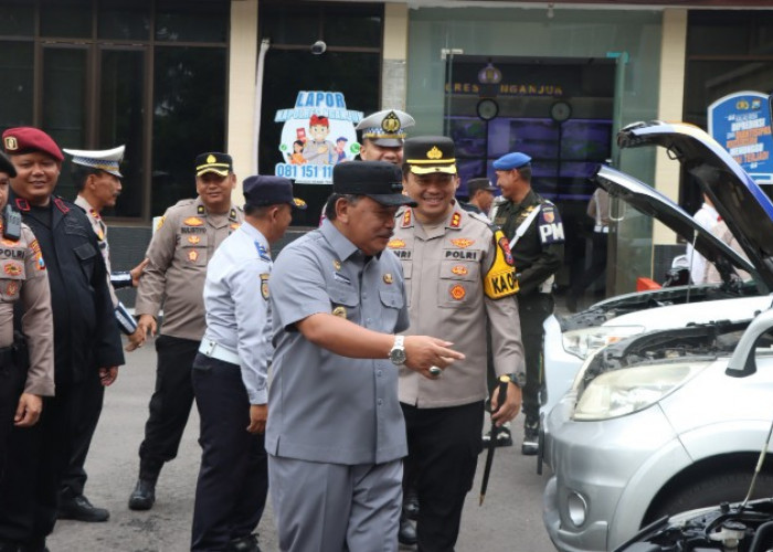 Pengamanan Nataru, Apel Gelar Pasukan Ops Lilin Semeru 2025 Digelar di Polres Nganjuk