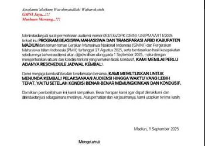 Antisipasi Bentrok, Mahasiswa Madiun Batalkan Audiensi dengan DPRD