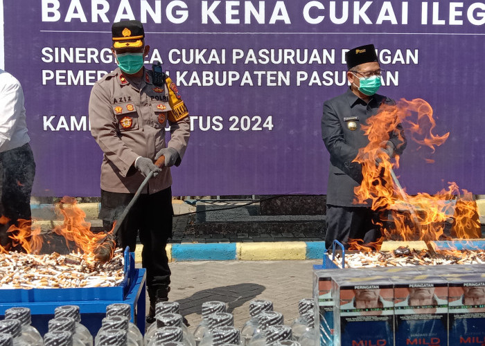 Bea Cukai Pasuruan Musnahkan Barang Ilegal Senilai Miliaran