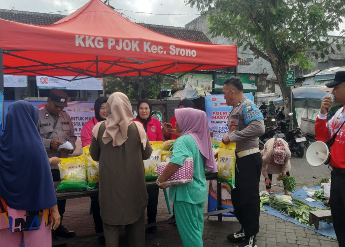 Gandeng Bulog, Polresta Banyuwangi dan Polsek Jajaran Salurkan Puluhan Ton Beras SPHP, Ludes Diserbu Warga