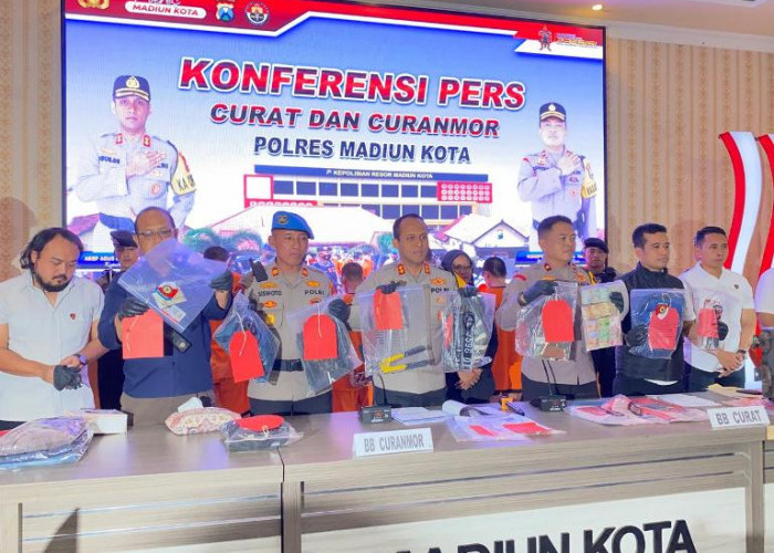 Polres Madiun Kota Gulung Sindikat Curanmor Jaringan Madiun-Madura