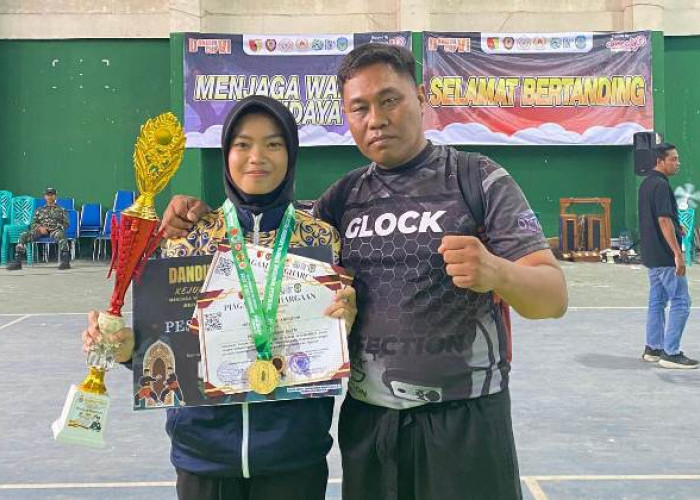 Meycha Dwi Ardiningsih Pesilat Terbaik di Kejuaraan Pencak Silat Dandim 0810/Nganjuk Cup VI 2025