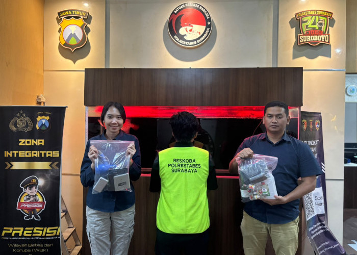 Pembuat Tembakau Sintetis di Sidoarjo Dibekuk Polrestabes Surabaya
