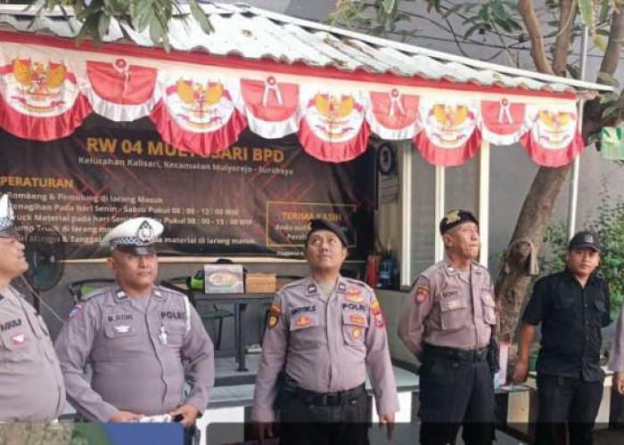 Polsek Mulyorejo Gelar Patroli Antisipasi Kejahatan di Perumahan BPD Mulyosari Surabaya