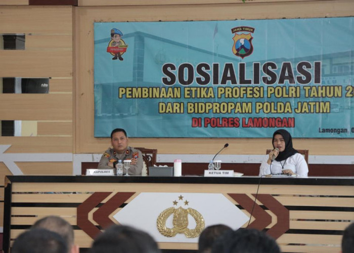 Bidpropam Polda Jatim Sosialisasi Pembinaan Etika Profesi Polri 2023 di Polres Lamongan