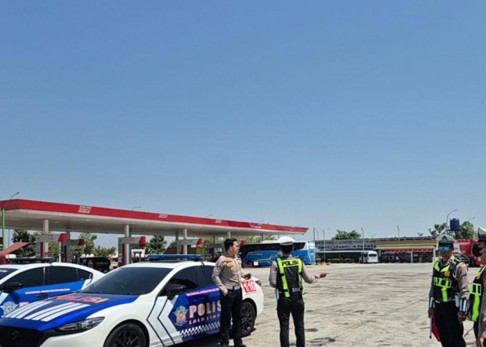 Satlantas Polres Ngawi Siapkan Pengamanan Overland Lintas Negara di Rest Area 575A