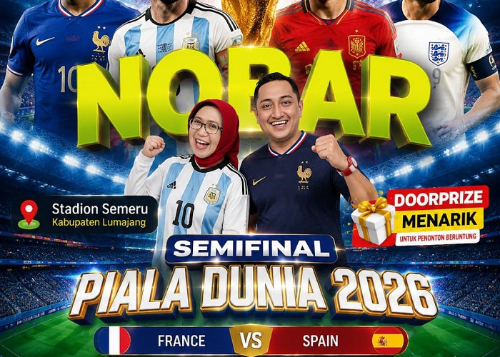 Nobar Semifinal Piala Dunia 2026 di Lumajang, Ratusan Doorprize Disiapkan