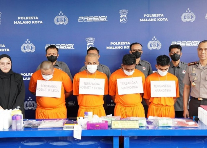 Polresta Malang Kota Ringkus Kurir Narkoba, Sita 3,2 Kg Sabu dan 2.480 Butir Ekstasi