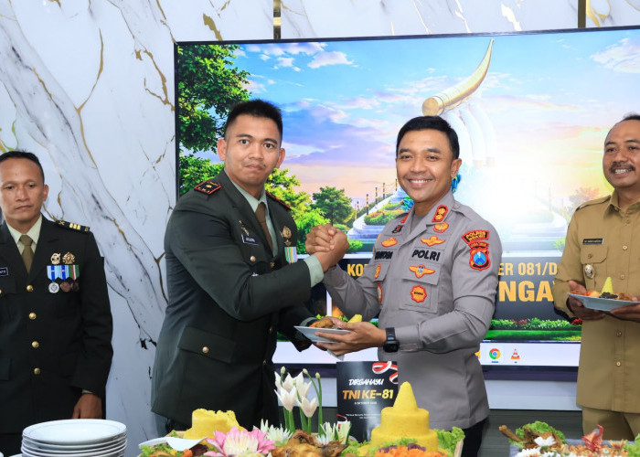 Rayakan HUT ke-81 TNI, Polres Ngawi dan Jajaran Kodim Perkuat Sinergitas dan Soliditas