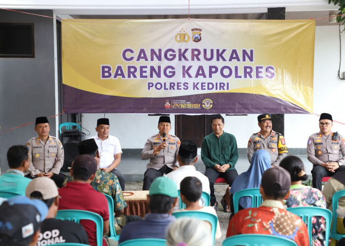 Cangkruk Bareng Kapolres Kediri Ciptakan Ruang Dialog Lebih Akrab