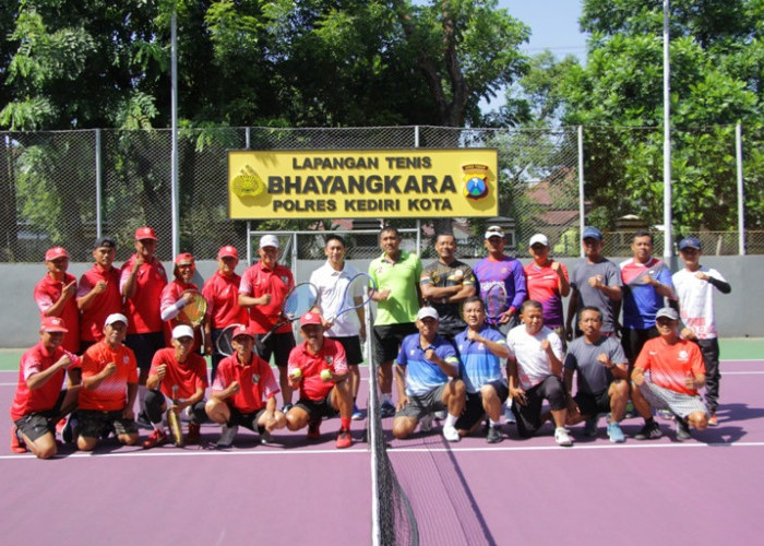 Club Tenis Polres Kediri Kota dan PTK Perkuat Silaturahmi Lewat Olahraga