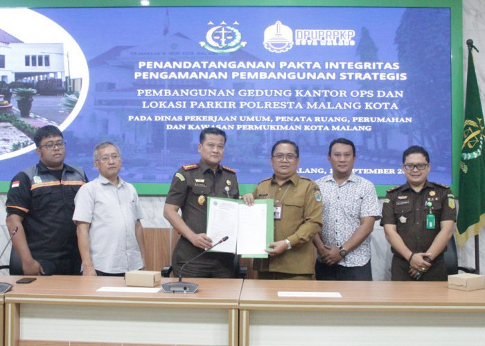 Kejaksaan Negeri Kota Malang Teguhkan Komitmen Pengamanan Pembangunan Gedung Kantor Ops Polresta Malang Kota