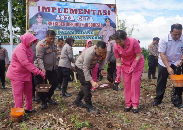 Polres Pasuruan Ciptakan Lumbung Pangan Nasional dari Desa